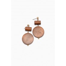 Sammy Chocolate Circle Drop Earring