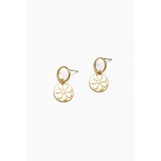 Elena Gold Metal Flower Earring